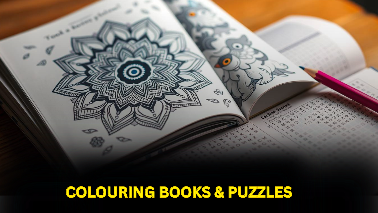 colouring books & puzzles