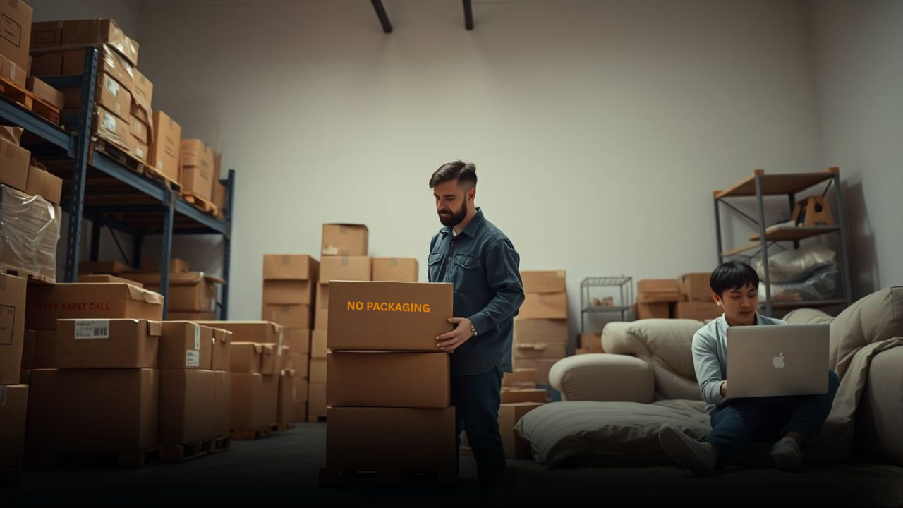 no product handling , no packaging, no delivery 