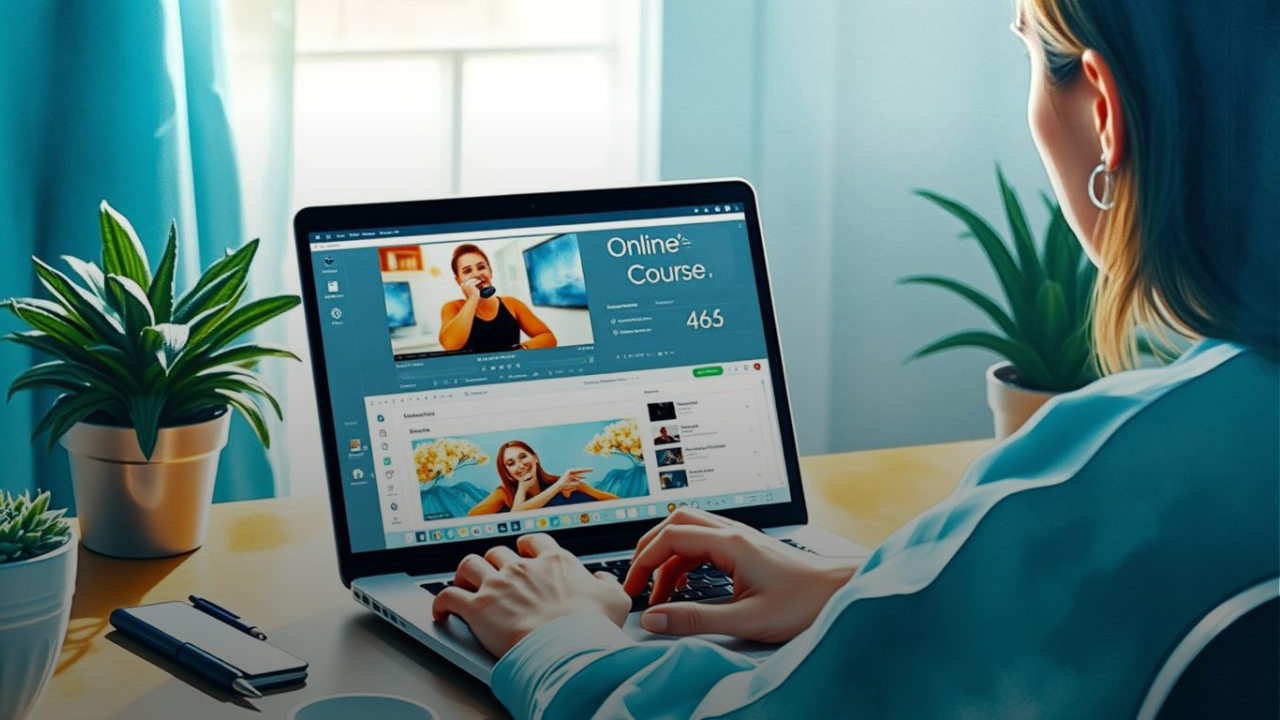 “Creating online course content and uploading lessons from home”