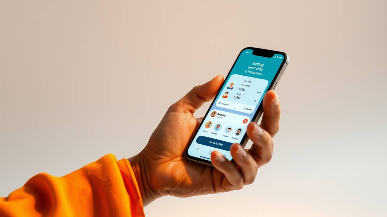 मोबाइल ऐप्स से ऑनलाइन पैसे कमाना सीखता व्यक्ति — छोटे-छोटे टास्क से कमाई का असली दृश्य।