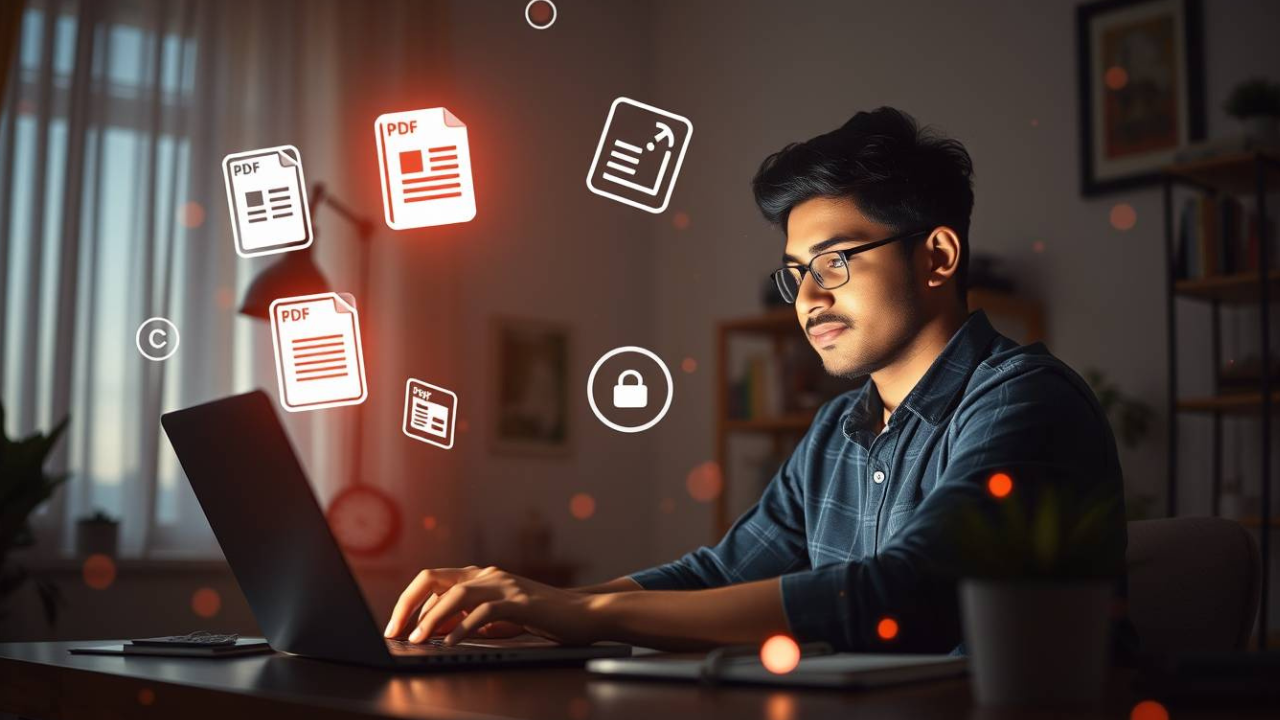 ऑनलाइन कोर्स बनाकर ऑनलाइन पैसे कमाना सीखता भारतीय शिक्षक — कोर्स क्रिएशन का आसान और वास्तविक दृश्य।