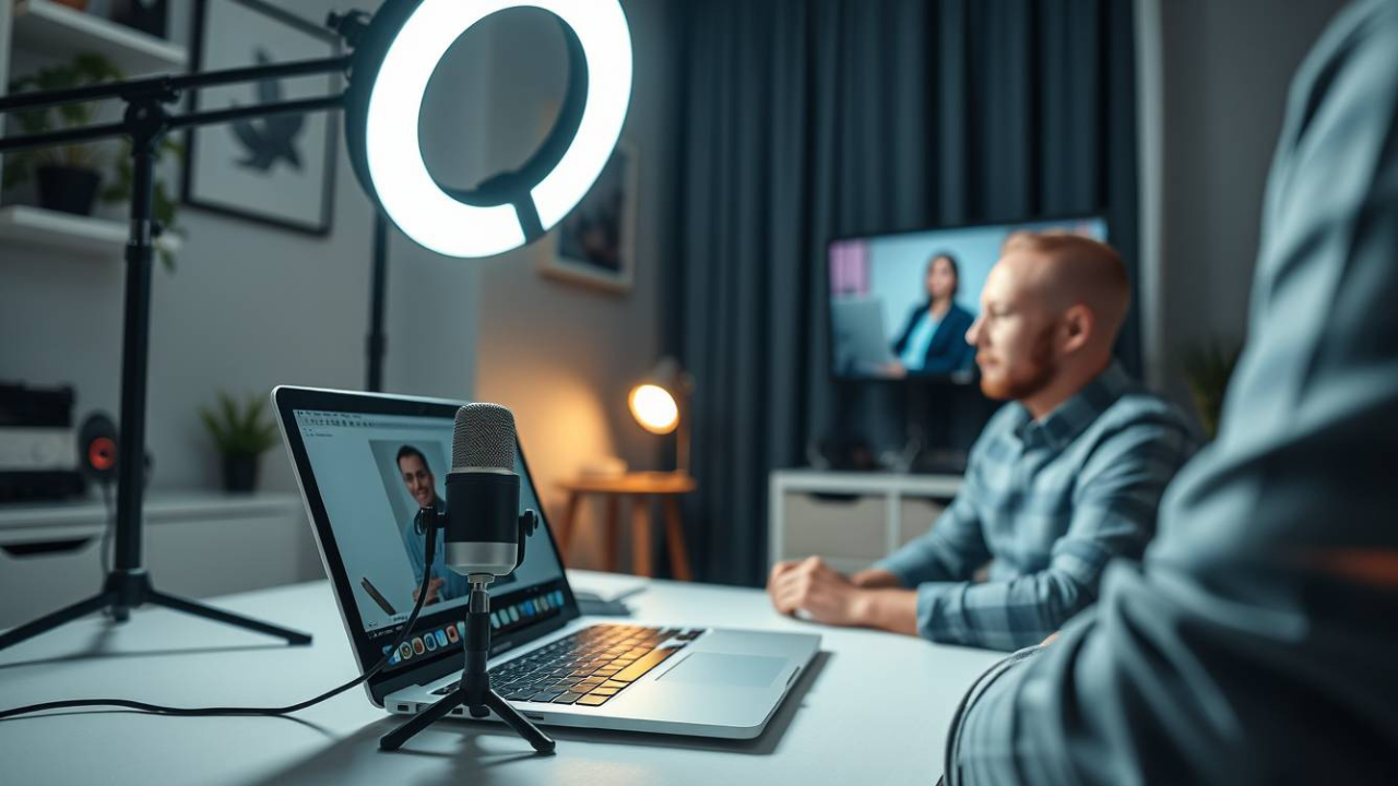 Tutor teaching online through video call — remote education and online income.