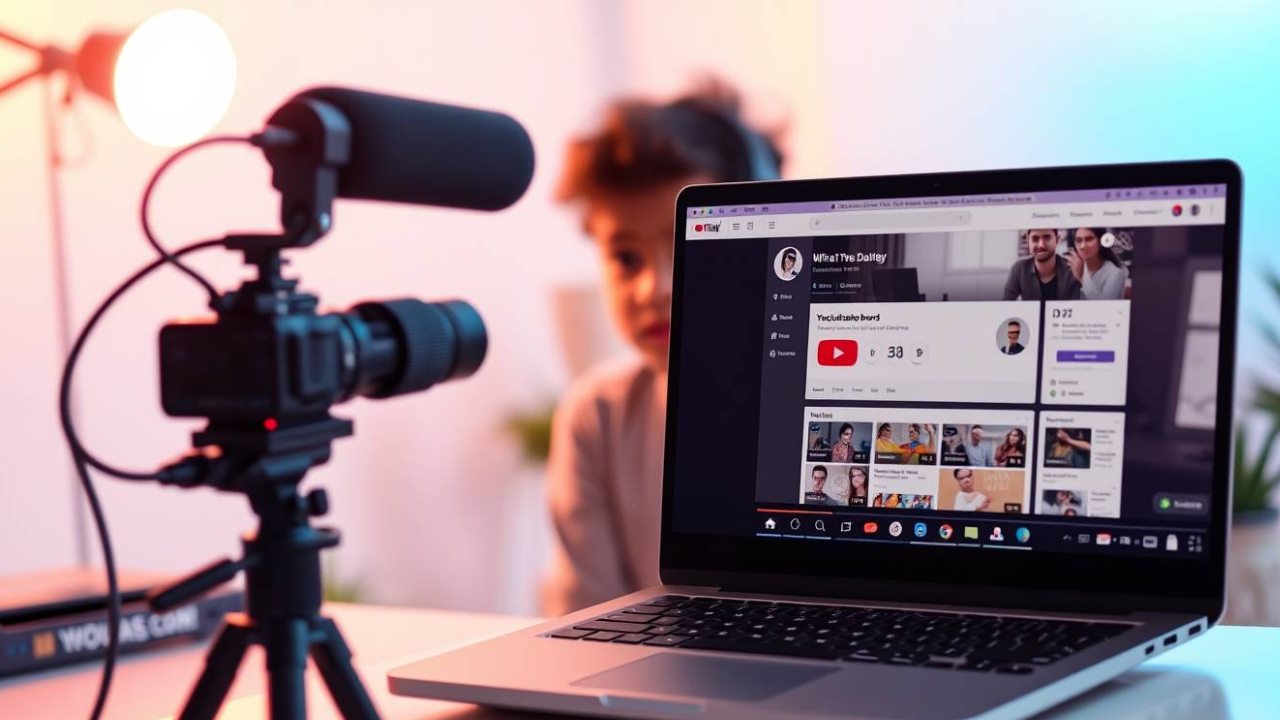 YouTube वीडियो बनाकर ऑनलाइन पैसे कमाना सीखता एक भारतीय क्रिएटर — शुरुआती YouTubers के लिए प्रेरणादायक दृश्य।