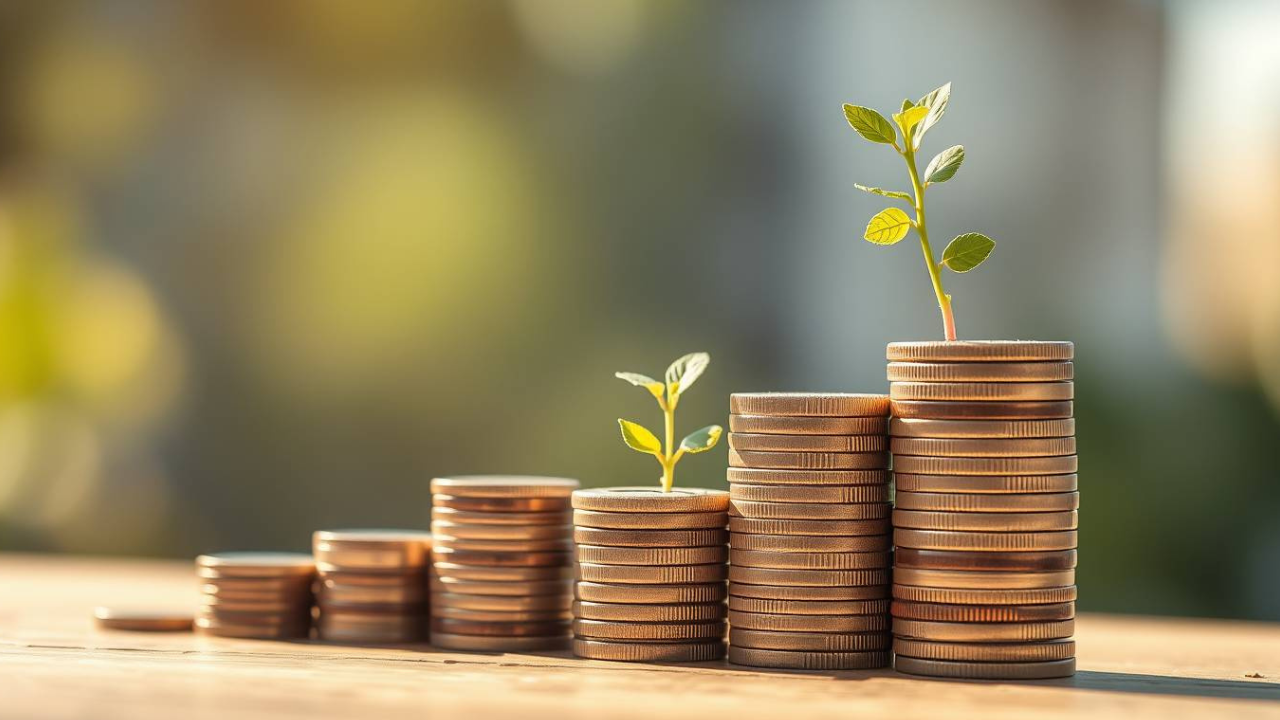 compounding growth ka concept coins aur plant ke saath explained