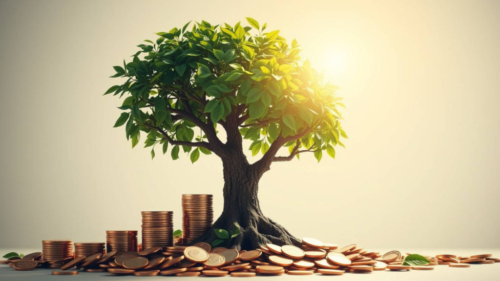 small monthly savings growing over time with consistent habit